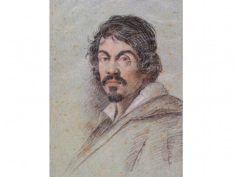 奧塔維奧·萊奧尼（Ottavio Leoni）約1621年作《卡拉瓦喬像》。（©milano.it）