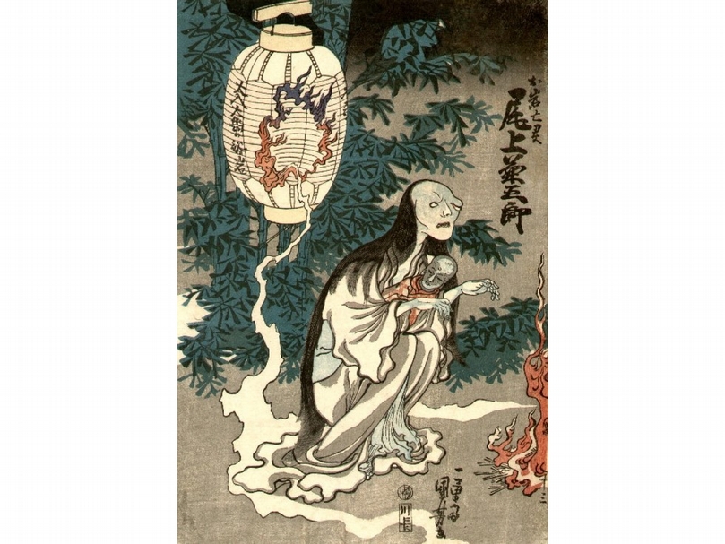 歌川國芳（Utagawa Kuniyoshi）所繪之《四谷怪談》中的經典女角阿岩。（© 維基百科）