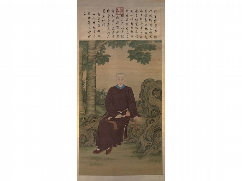 18世紀莽鵠立〈允禮像〉，絹本水墨設色掛軸，William Rockhill Nelson基金購買，Courtesy of The Nelson-Atkins Museum of Art。