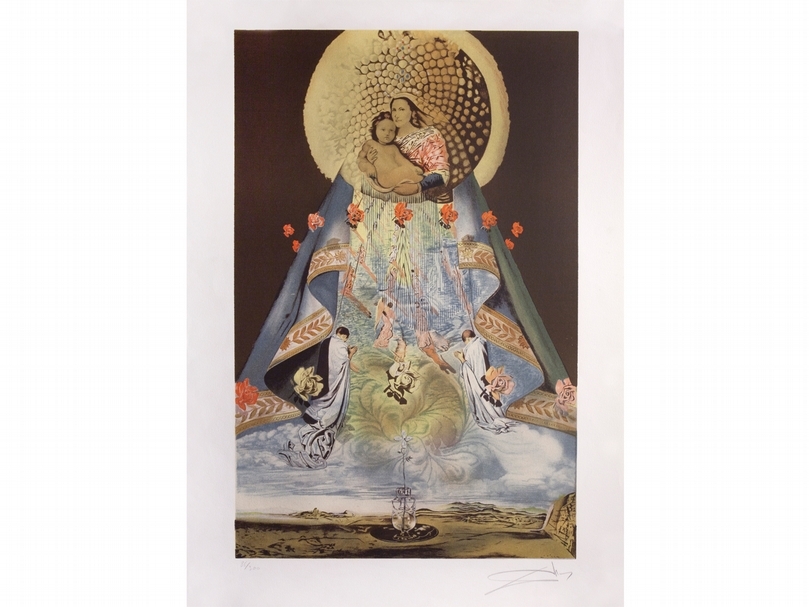 薩爾瓦多．達利（Salvador Dalí）《加特勞比的聖蹟》，複製石版畫，1980。（曜畫廊提供）