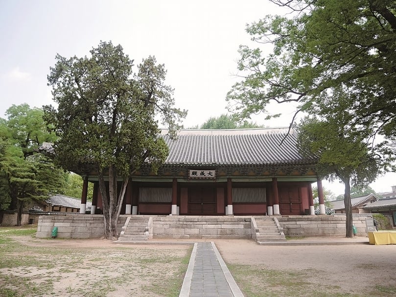 孔子影響無遠弗屆,朝鮮王朝也興建有文廟(成均館),建築保留至今,同時每年也都按時舉辦釋奠禮。(攝影/王怡文)