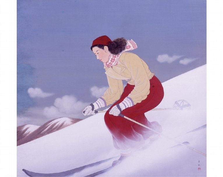 菊池華秋《雪晴》，1938年（昭和13年），島根縣立石見美術館館藏。（北師美術館提供）