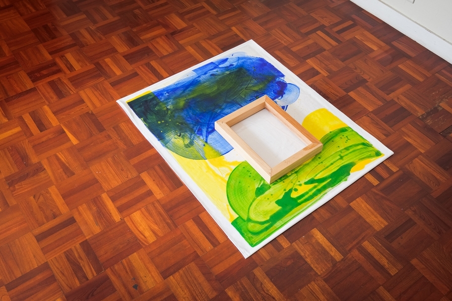 黃冠鈞《Untitled》,壓克力顏料,89x70cm,2019。(攝影/朱祈安,槩藝術提供)