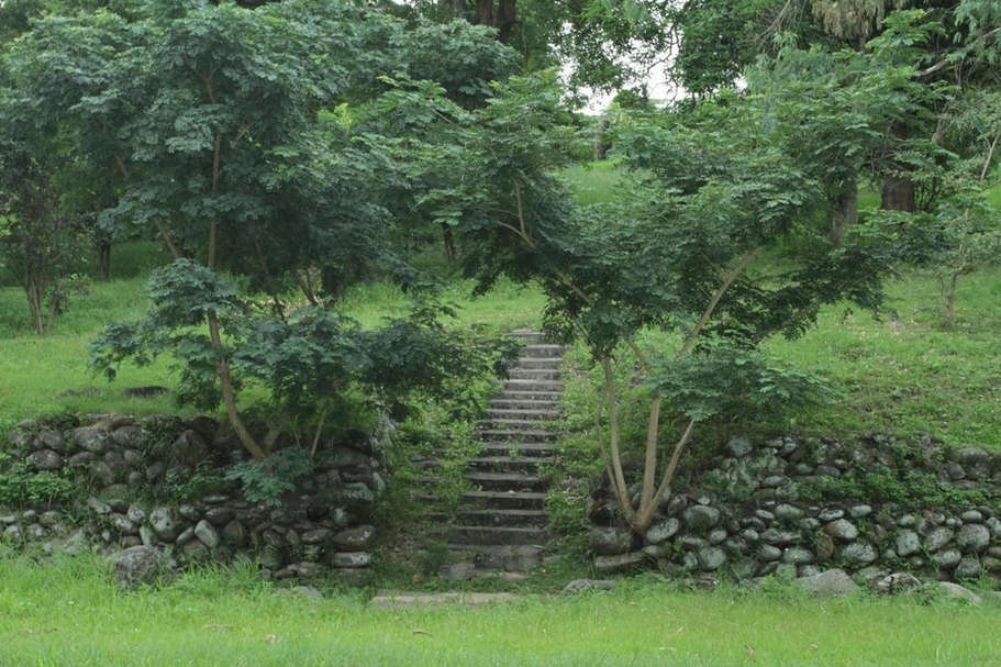 花蓮誠正營區，仍保留戰俘營之坡坎殘跡。（大漢技術學院觀旅系黃家榮老師提供）