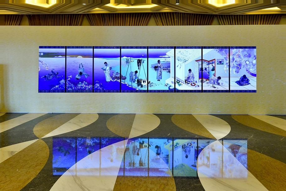 地圖事務所《海女波動畫》，混合媒體裝置， 2019年。（藝文薈澳提供）