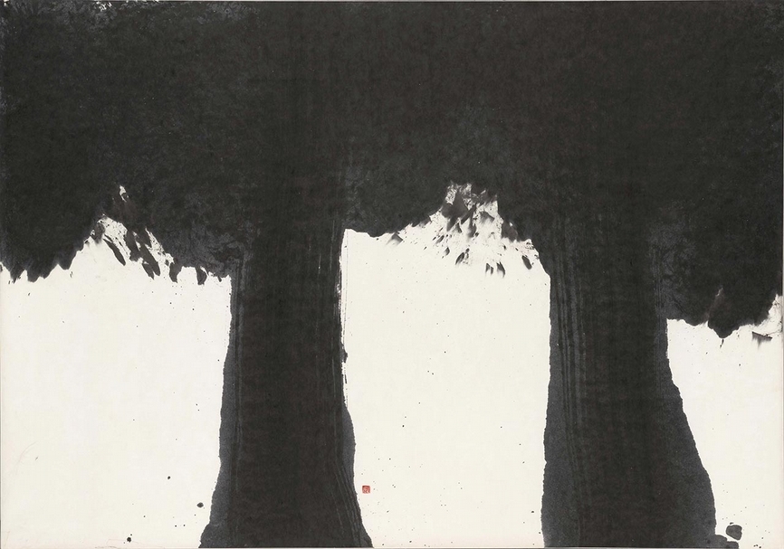 李安成《無題山水》，水墨、紙本，149 x 214 cm，2000s。（誠品畫廊提供）