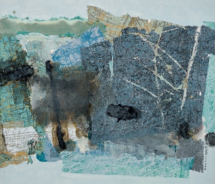 馮鍾睿《繪畫 08-12》，壓克力顏料、畫布，92×106.8 cm，2008。（保利香港提供）