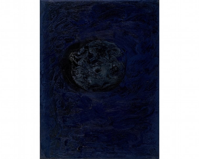 林壽宇《無題》，油彩、畫布，40.5×31 cm，1958 。（保利香港提供）