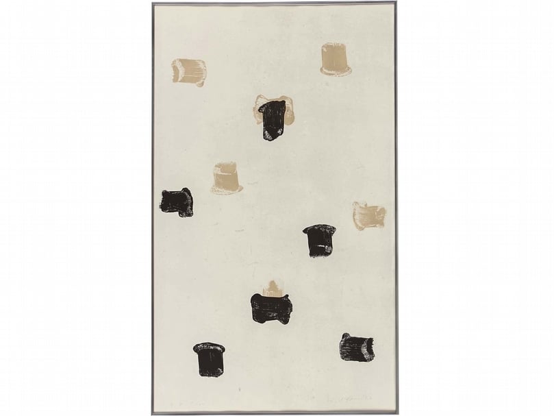 李禹煥《In Milano 4》,版畫,150x90cm,1992。(也趣藝廊提供)