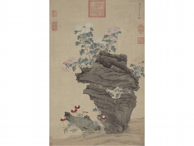 明王綦〈東籬秋色圖〉。（國立故宮博物院提供）