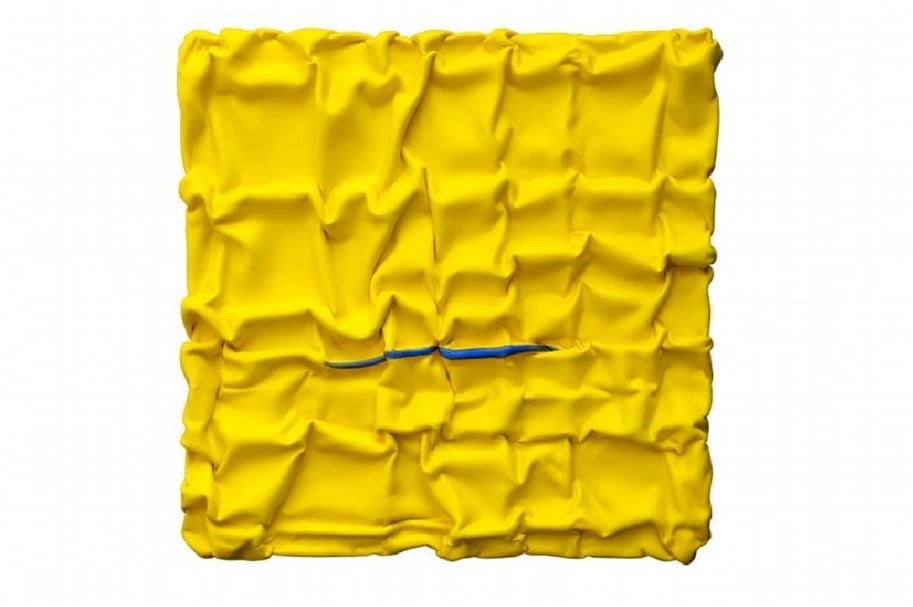 王小松《道之說》（sayable of Tao），布面油畫樹脂，110x110cm，2019。（臺北寶吉祥藝術中心提供）