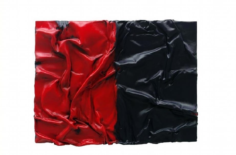 王小松《意志與抑制》（will and Inhibition），布面油畫樹脂，120x160cm，2015 。（臺北寶吉祥藝術中心提供）