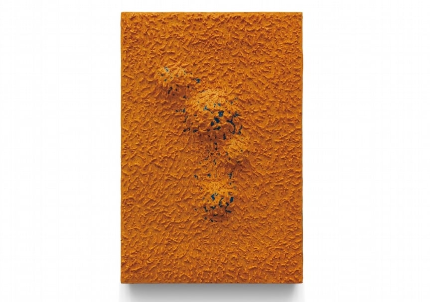王小松《未知的分娩2》（Unknow childbirth Ⅱ），布面樹脂油畫，150×100cm，2013。（臺北寶吉祥藝術中心提供）