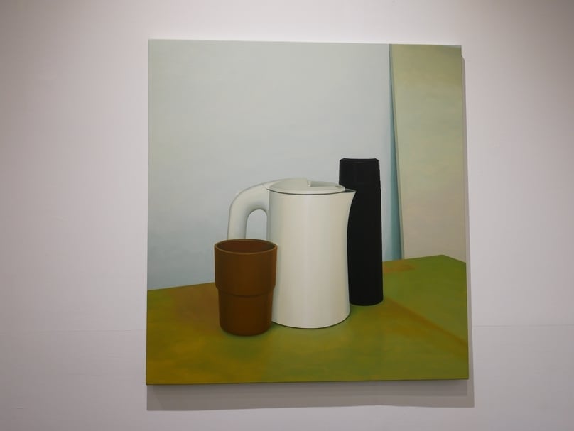 廖震平此次展出以靜物為表現的風景繪畫。（本刊資料室）