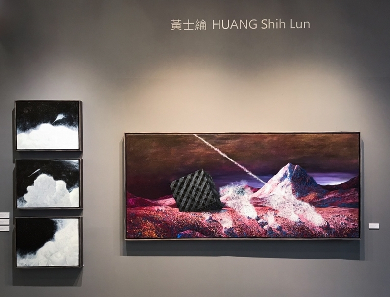 藝術家黃士綸與多納藝術於本次展位中帶來名為「大事件」的系列作品。（攝影／許雲喬）