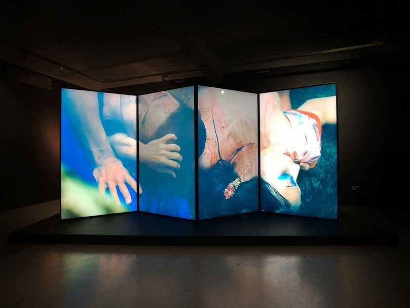 蘇匯宇《唐朝綺麗男》於「澳亞藝術節」（OzAsia Festival）的展出現場。（國家文化藝術基金會提供）