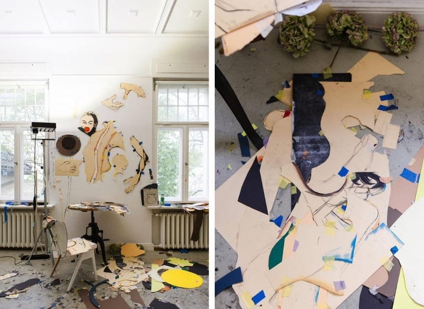 馬格納斯．普萊森（Mangus Plessen）工作室一景。（© Mai 36 Galerie）