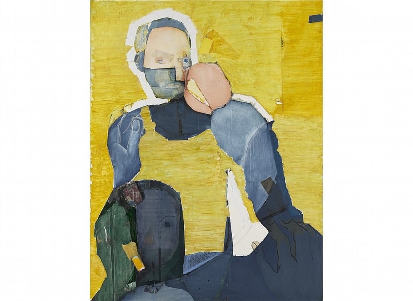 馬格納斯．普萊森（Mangus Plessen）《無題》，布面油畫、炭筆，116x89cm，2019。（© Mai 36 Galerie）