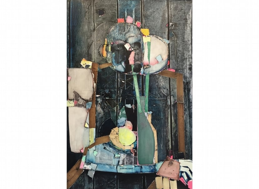 馬格納斯．普萊森（Mangus Plessen）《無題（16）》，布面油畫、炭筆，71x48cm，2015。（© Mai 36 Galerie）