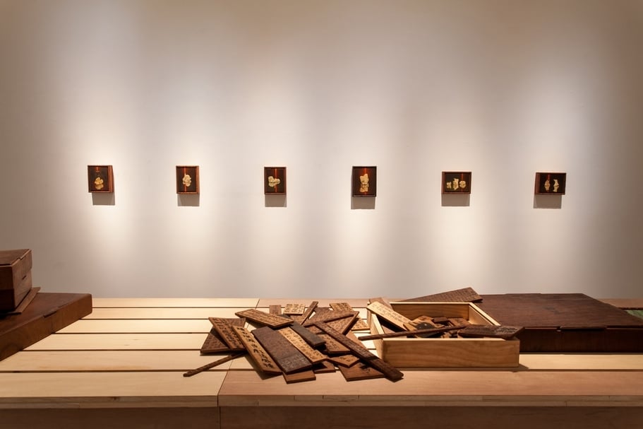 林鉅2014年「小鏡覺」個展一隅。(耿畫廊提供)
