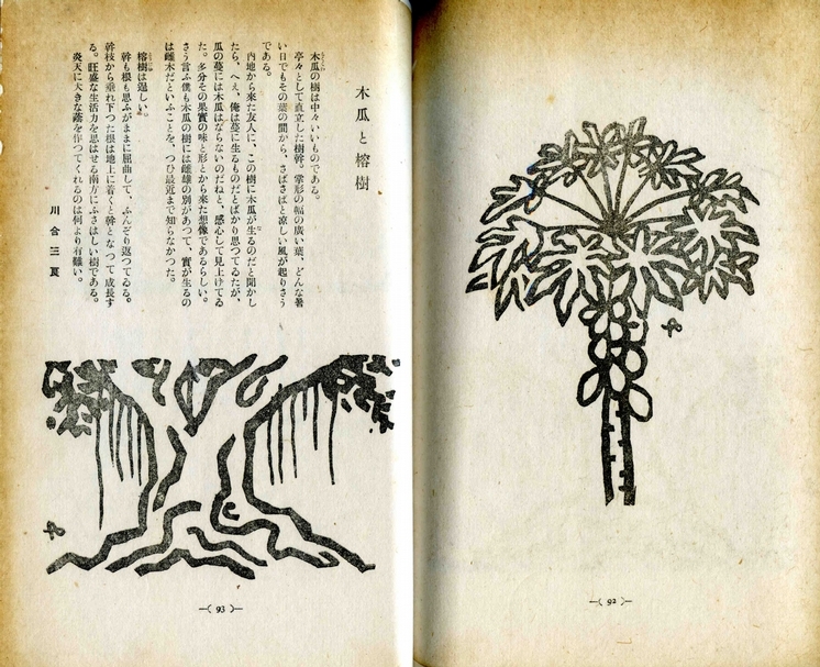 《臺灣繪本》內頁， 西川滿編著，立石鐵臣、宮田彌太郎繪，1943年，紙質，21.5×15公分，真理大學台灣文學資料館收藏。（鄭婷提供）