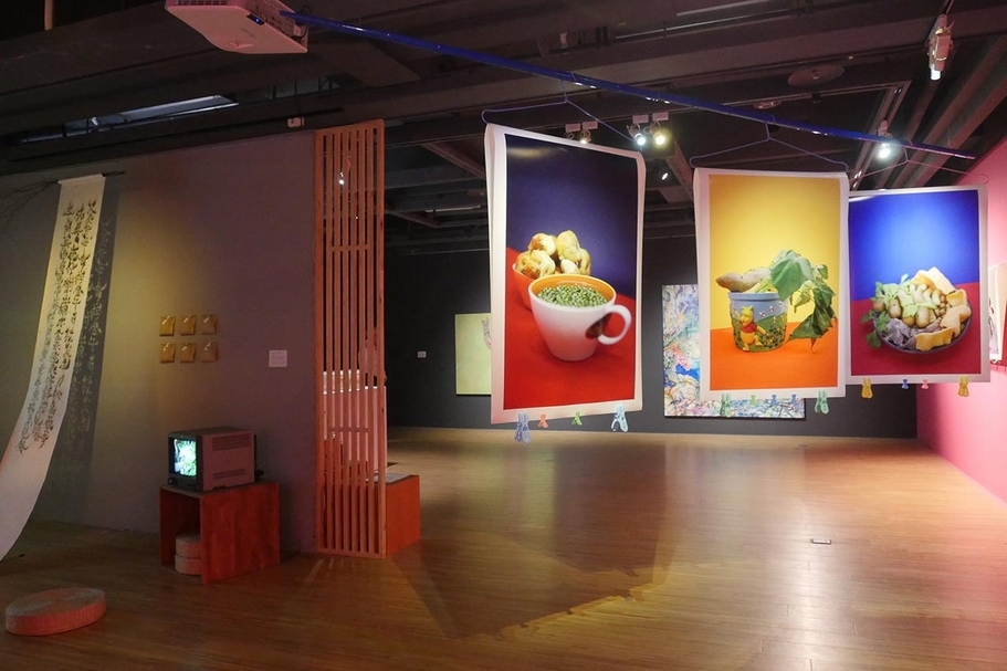 葉佳蓉策劃的「藝遊味境——北投在地風味採集計畫」展覽現場。(鳳甲美術館提供)