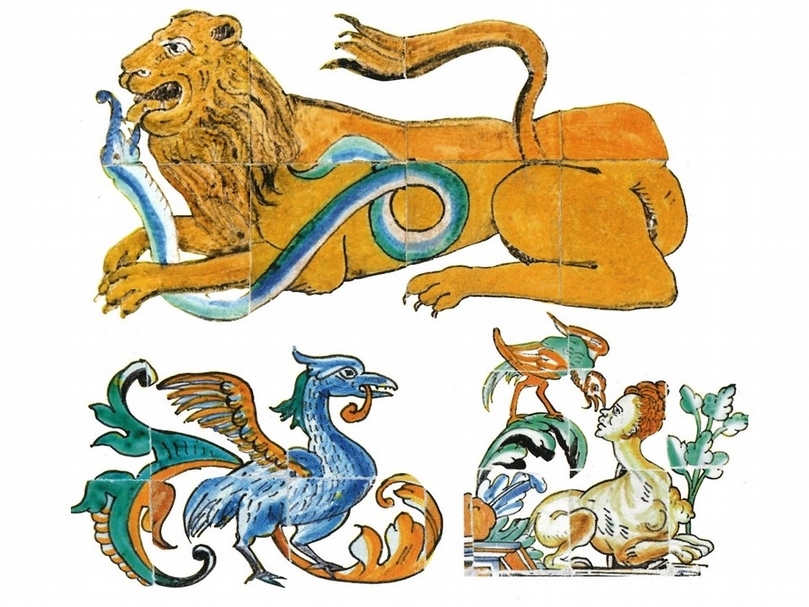 1577至1583年《獅子與神話動物》，位於哥特宮拱頂大廳。（王明彥提供）