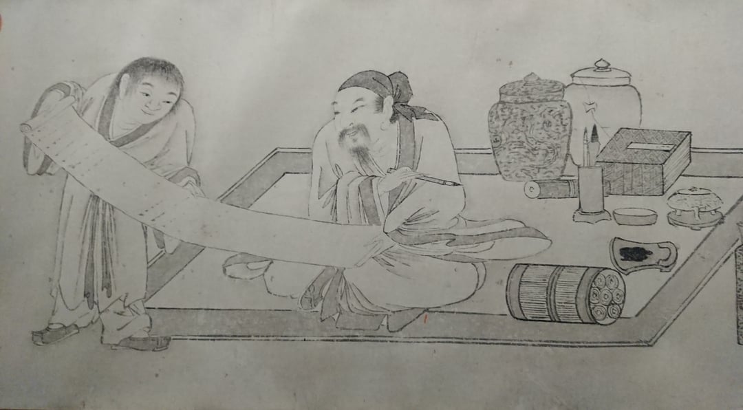 明王問〈煮茶圖卷〉局部,國立故宮博物院藏。(國立故宮博物院提供)