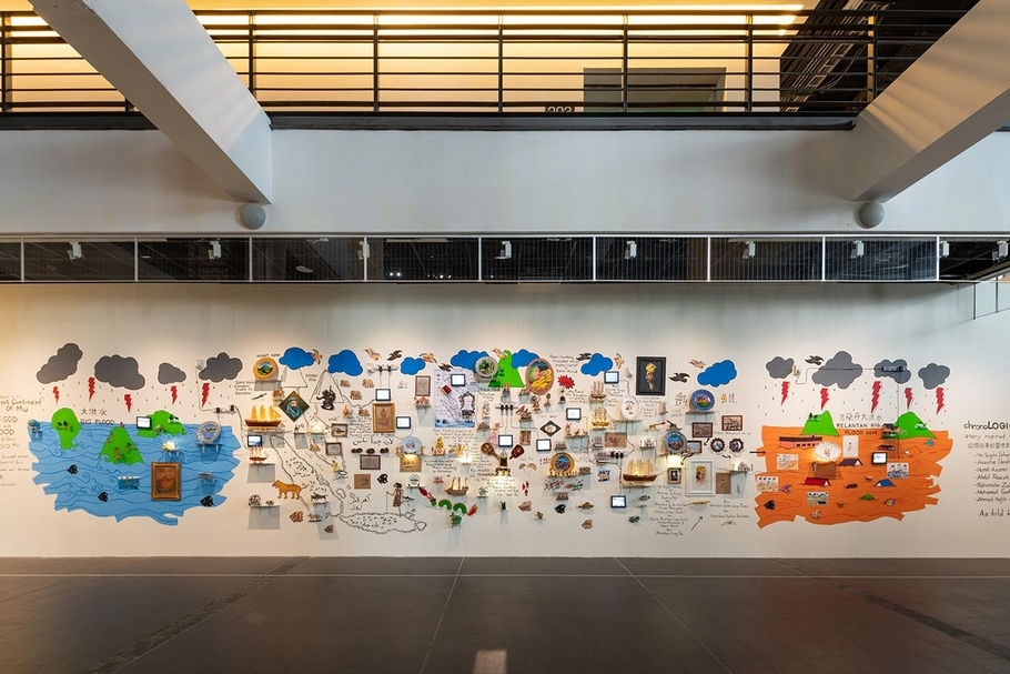 2019年國立臺灣美術館的「亞洲藝術雙年展：來自山與海的異人」展覽現場。（本刊資料室）