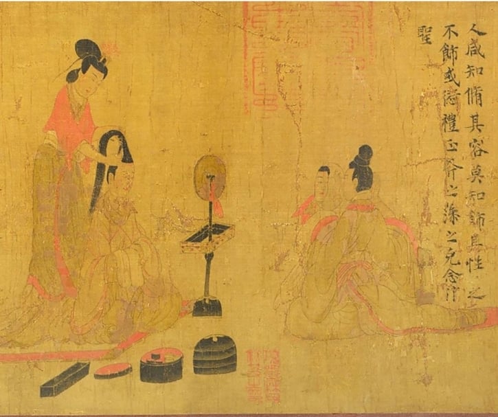大英本《女史箴圖》局部4:飾性重於飾容。(©大英博物館)