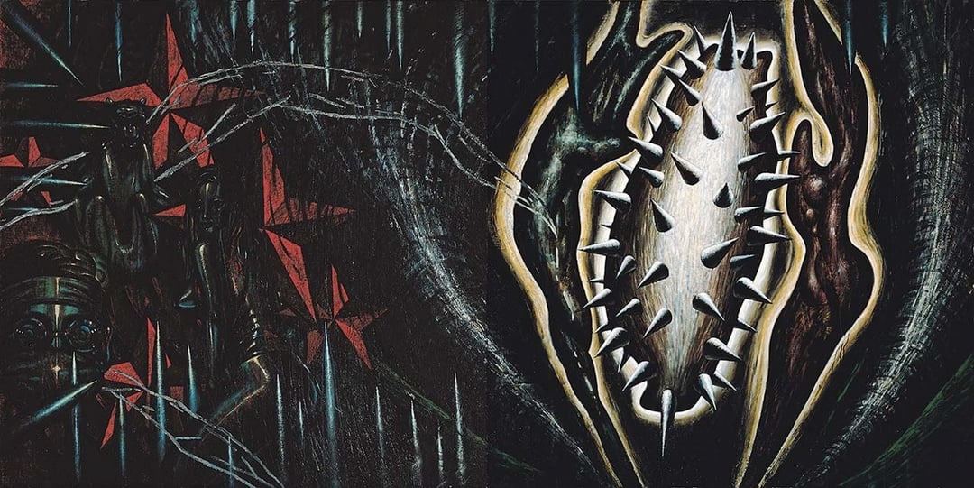郭維國《台灣1992》，油彩畫布，180 x 360cm，1994。（臺北市立美術館提供）