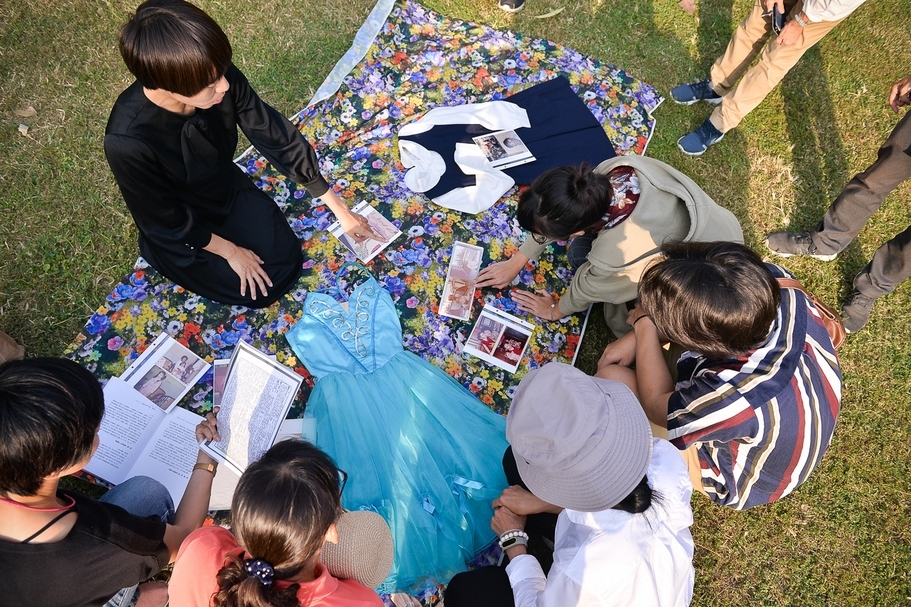 稻草人現代舞蹈團《臺南公園的身體地圖——百日行走》現場。（攝影／劉人豪）