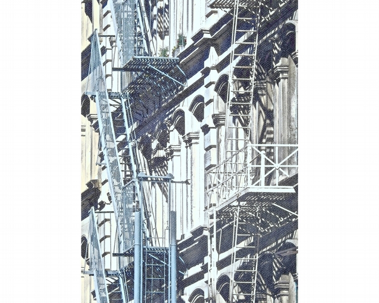 韓湘寧《SOHO-4》，版畫，31.5x42cm，2017。（68當代藝術空間提供）