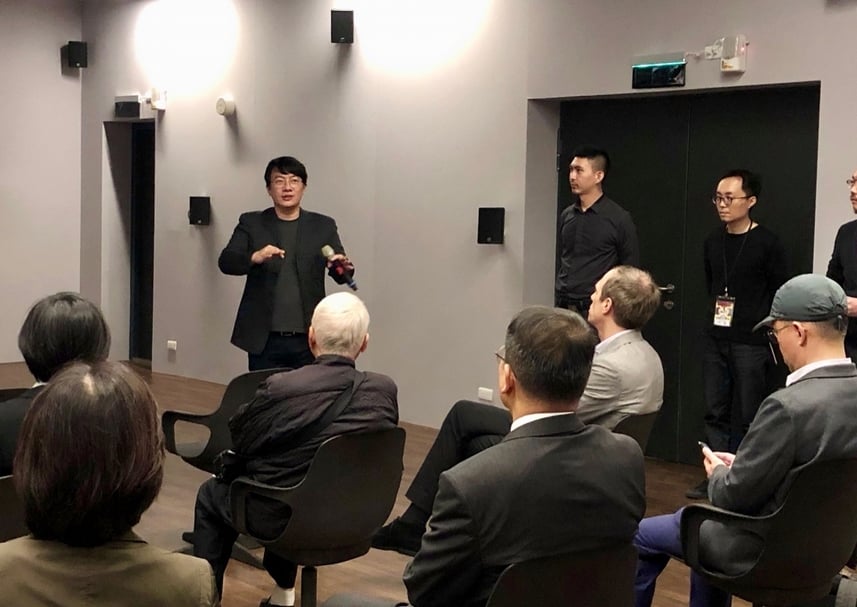 臺灣聲響實驗室計畫主持人林經堯，說明建構的過程與細節。（攝影／王萱）