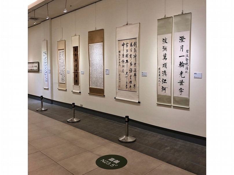 「線條到網絡─陳澄波與所藏書畫作品」展場照片。（攝影／闕宇彤）