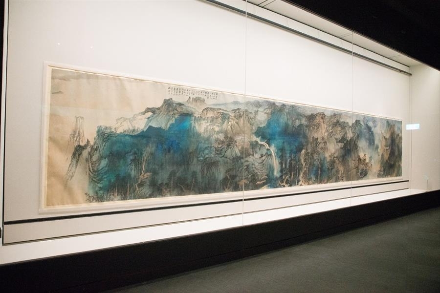 故宮南院展覽持續有亮點，現正展出張大千鉅作國寶《廬山圖》。（國立故宮博物院提供）