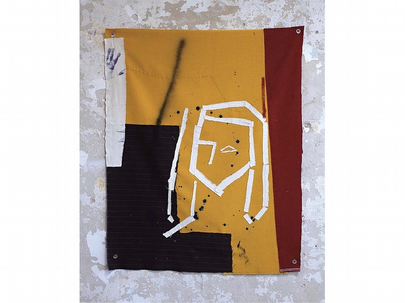 亞力山卓．翩西（Alessandro Painsi）《愛瑪莉1312》，多媒材拼貼，145×115cm，2019。（比劃比畫提供）