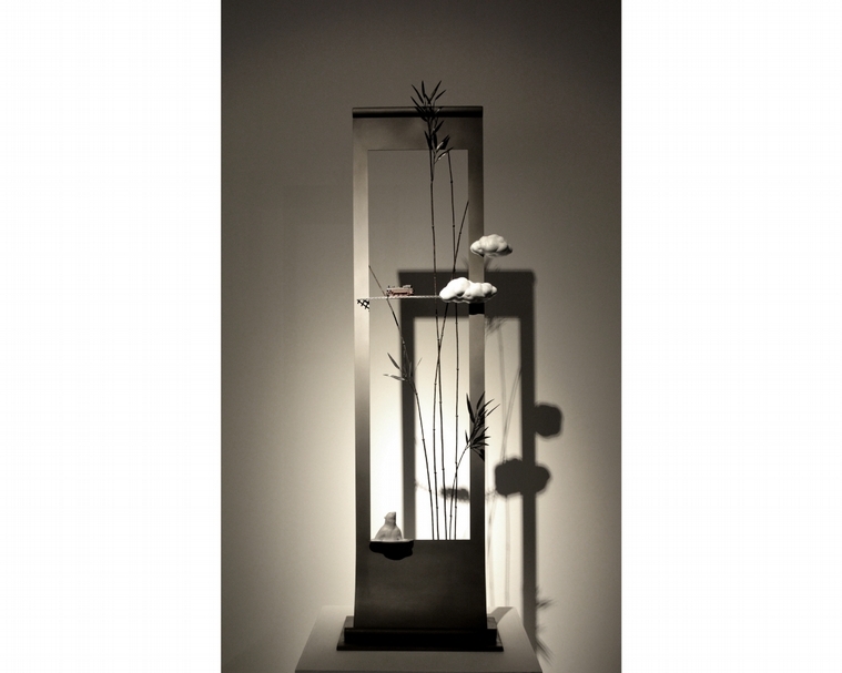莫一新《聽風》，銅、不鏽鋼、樹脂， 127x36x12cm，2015。（大觀藝術空間提供）