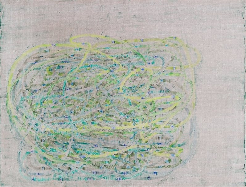 弗拉基米爾．可可利亞（ Vladimír Kokolia）《觀視梣樹》（ Looking at Ash Tree），油彩畫布，2016。（藝術家提供）