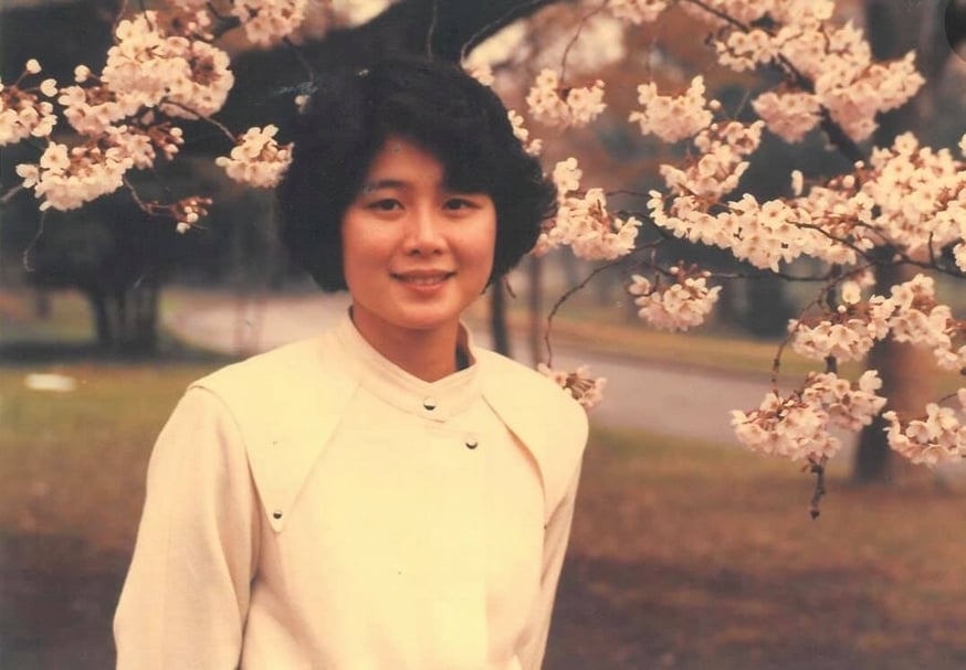 林曼麗自師大美術系畢業後，遠赴日本求學。（簡秀枝提供）