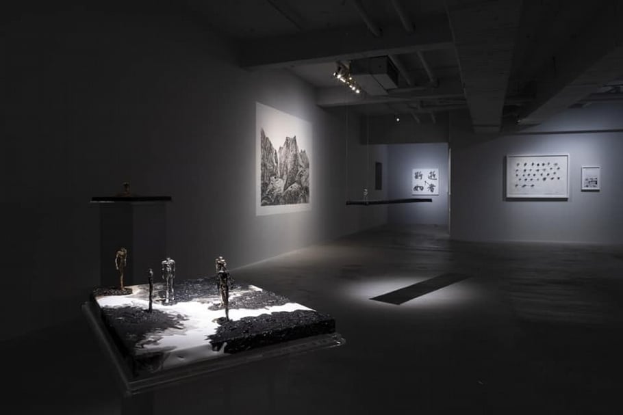 安卓藝術現正展出舉辦藝術家石晉華「向大師致敬」個展。（筆者提供）