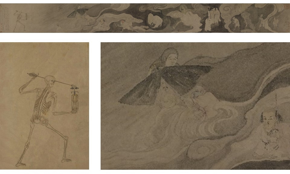 （劉作籌本）清代羅聘《鬼趣圖》，香港藝術館虛白齋藏。下圖為局部。（本刊資料室）