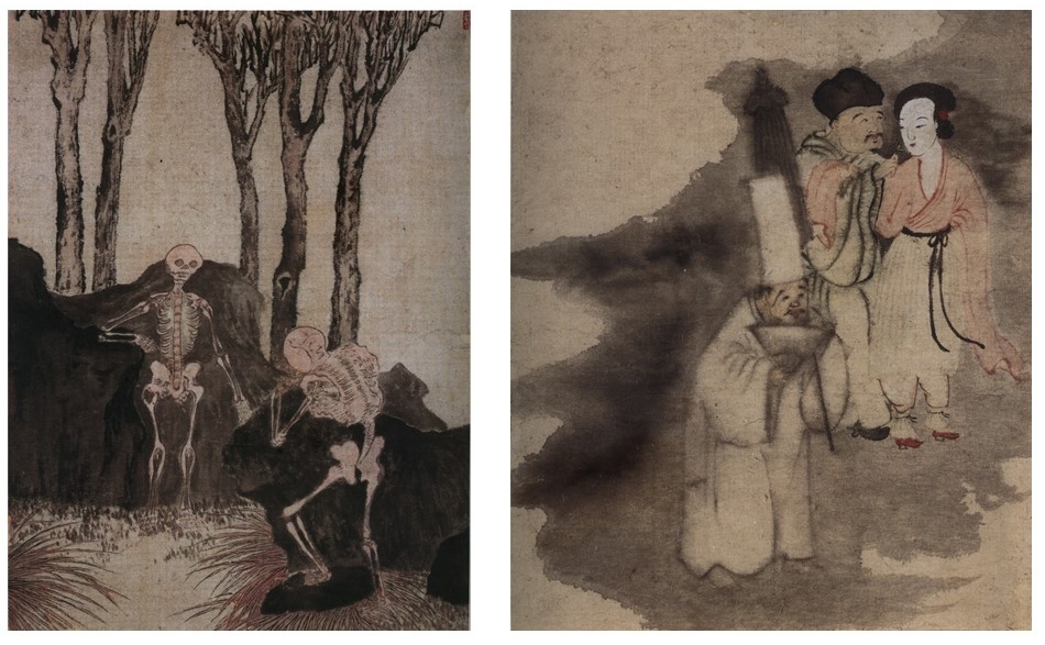 （霍寶材本）清代羅聘《鬼趣圖》局部，私人藏。（本刊資料室）