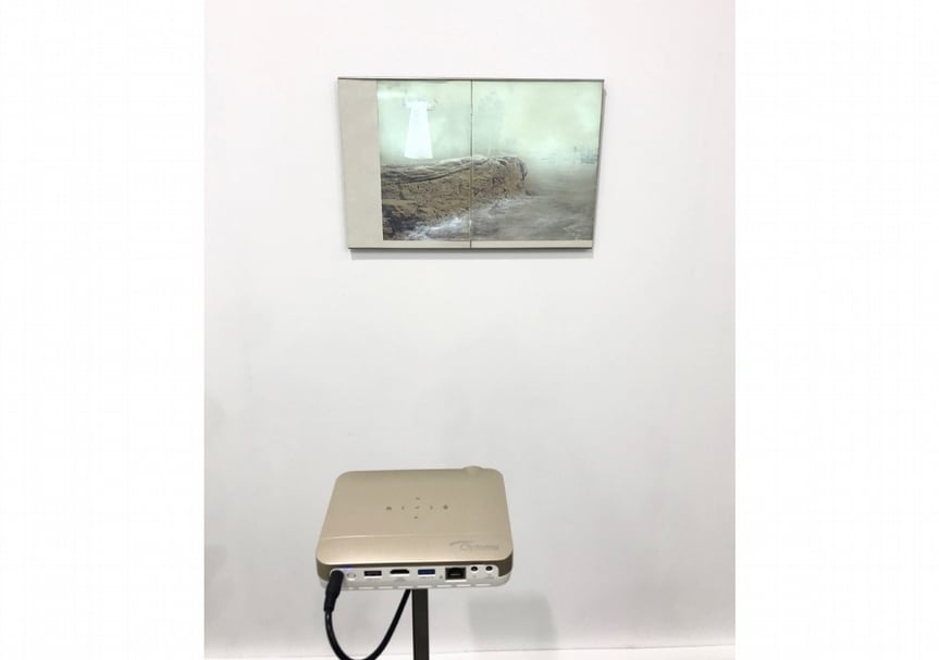 何采柔《Still》錄像裝置展出現場。(本刊資料室)