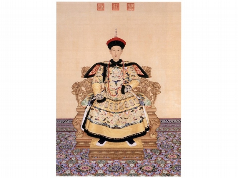 郎世寧《乾隆帝朝服像》，北京故宮博物院藏。©wikimedia