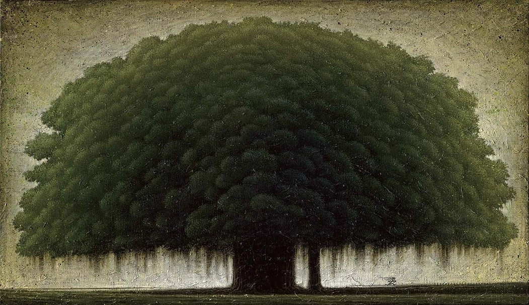 陸先銘《仲夏夢覺》，油彩、畫布，194×112cm，2018。（陸先銘提供）