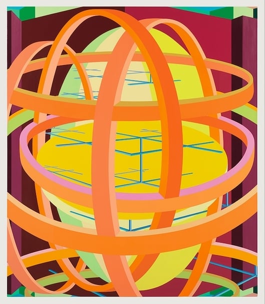 阿爾.赫爾德│Trajan's Edge II 壓克力、畫布 213.4×182.9cm 1982 © 阿爾.赫爾德基金會(白立方畫廊提供,Christopher Burke攝影)