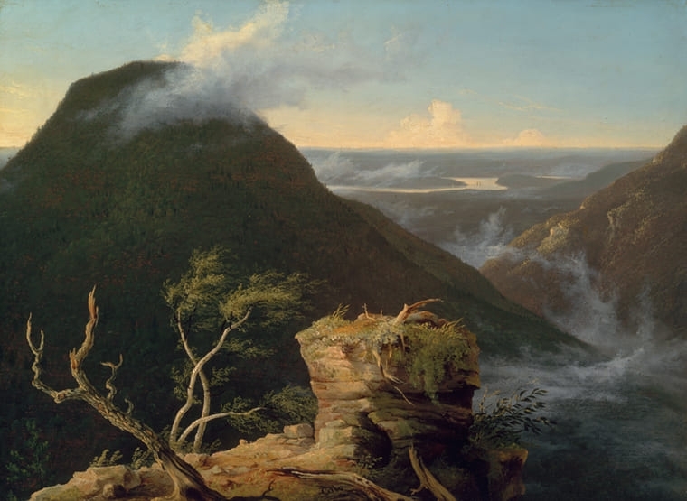 Thomas Cole《 View of Round-Top in the Catskill Mountains》， 1827, Museum of Fine Arts，Boston.。（©The Met）