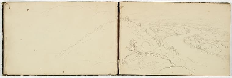 Thomas Cole《Panorama of the Oxbow on the Connecticut River as Seen from Mount Holyoke》， 1833，Detroit Institute of Arts。（©The Met）