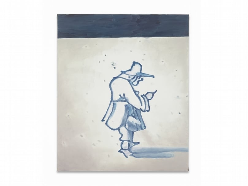 呂克．圖伊曼斯（Luc Tuymans）《代爾夫特 I》 （Delft），布面油畫，135.1 x 113.3 cm，2019。（©Luc Tuymans，藝術家及卓納畫廊提供）